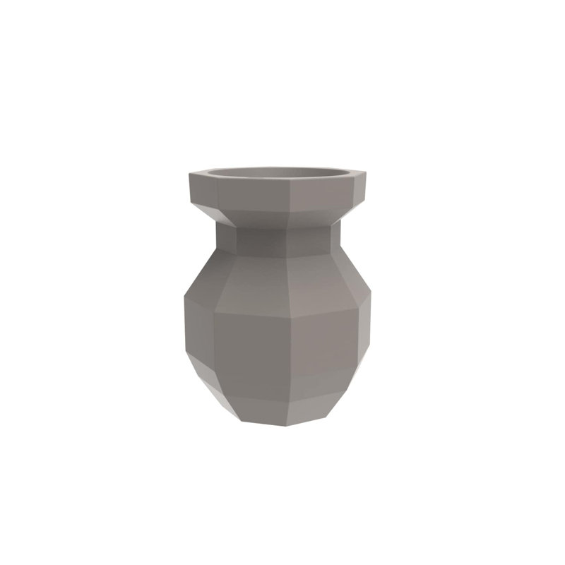Origami - Yuri Planter, 31.5" H x 20.75" W x 20.75" D, Tortora