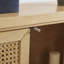 Buffet Mid-Century moderne en rotin avec 2 trous de sortie, pour le rangement et le style dans n'importe quelle pièce-1199598314
