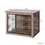 Chenil pour chien de taille moyenne en bois avec deux portes