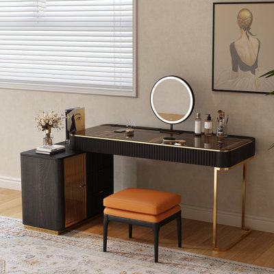 Ensemble de meuble-lavabo de maquillage Nhia