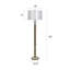 Lampe sur pied en acier Coralie - or Hayla - abat-jour blanc