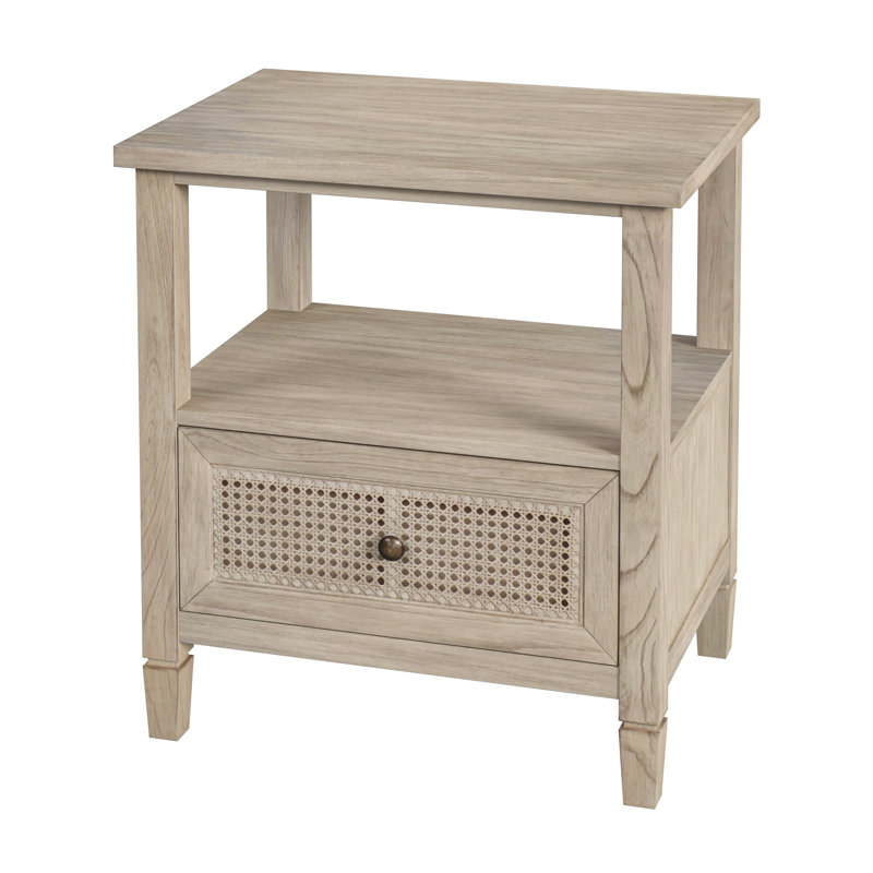 Flagstaff 1-Drawer Cane Nightstand, Desert Sand