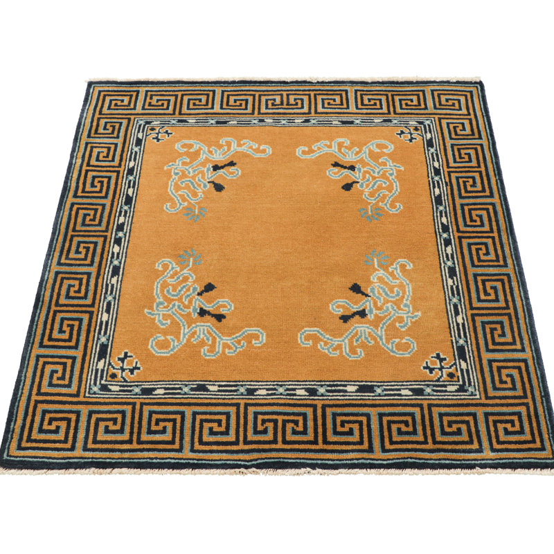 One-of-a-Kind 3'3x3'2 Hand Knotted Area Rug