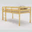 Lit mezzanine bas en bois avec échelle-1321849269