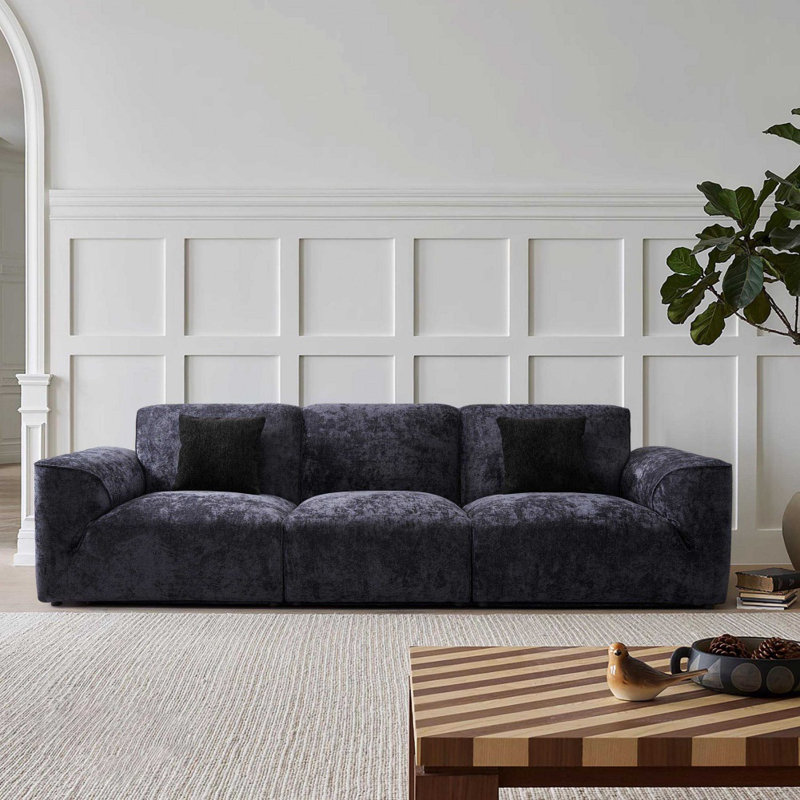 Chenille Minimalist Straight Sofa