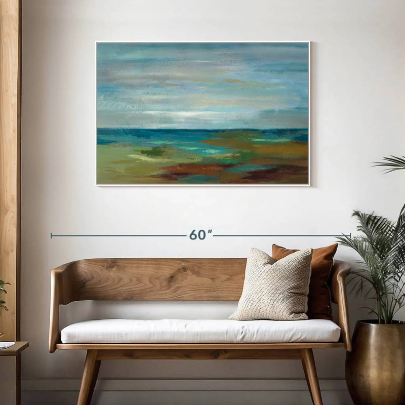 Wispy Clouds, Cadre flottant blanc, 43 po x 29 po