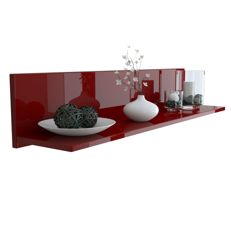 Floating Shelf Mccrary, Burgundy (Glossy)