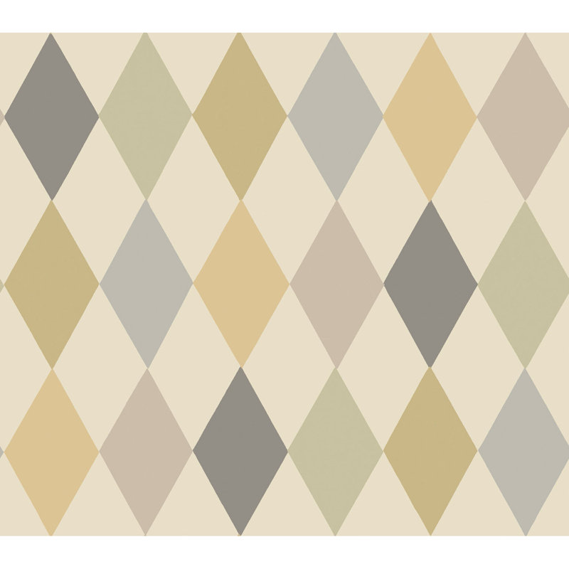Punchinello Geometric Wallpaper Roll, Linen
