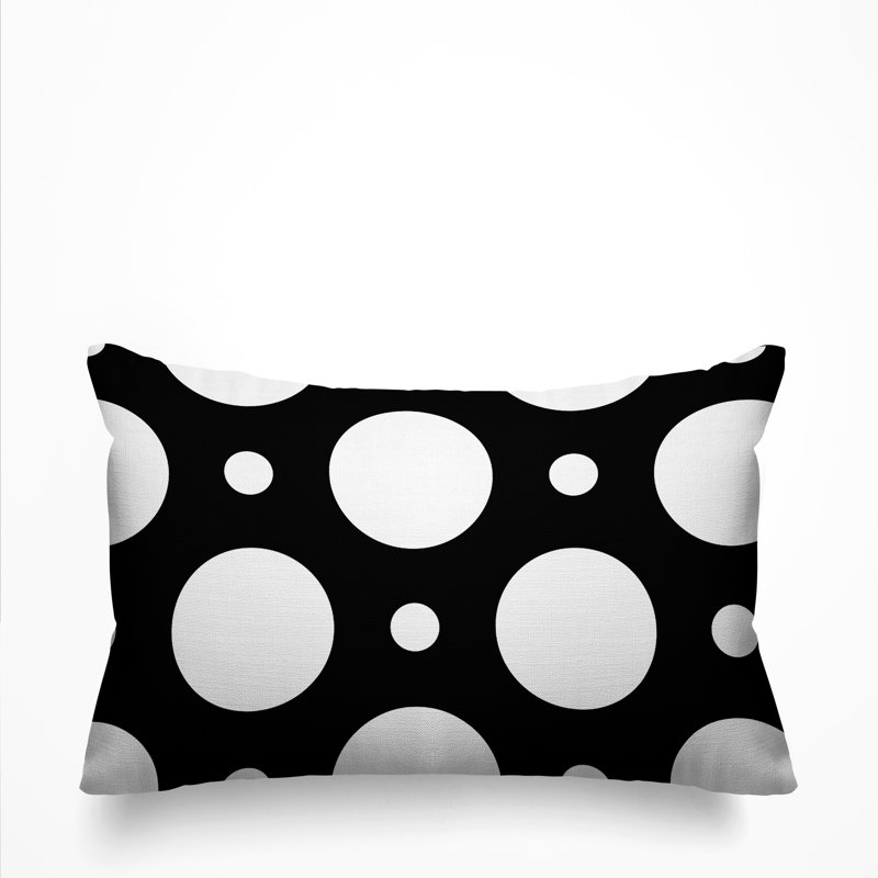 Housse et insert de coussin rectangulaire d'extérieur Fisk, Noir