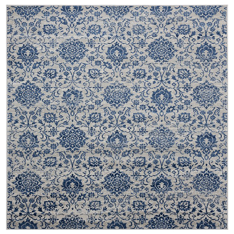 Tapis bleu en jute / sisal Olander, Rectangle 1 pi 10 po x 3 pi