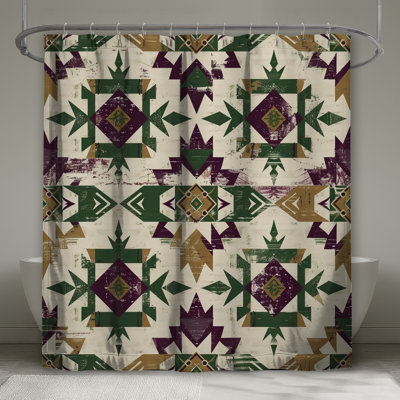 Rideaux de douche à motif géométrique Southwest