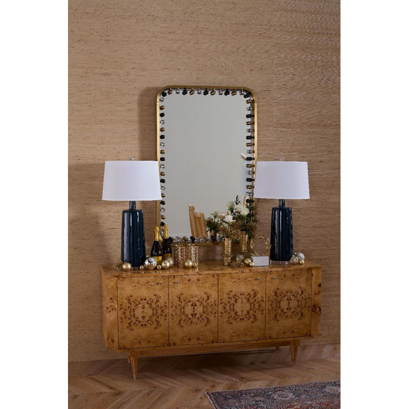 Zoe Rectangle Brass Mirror