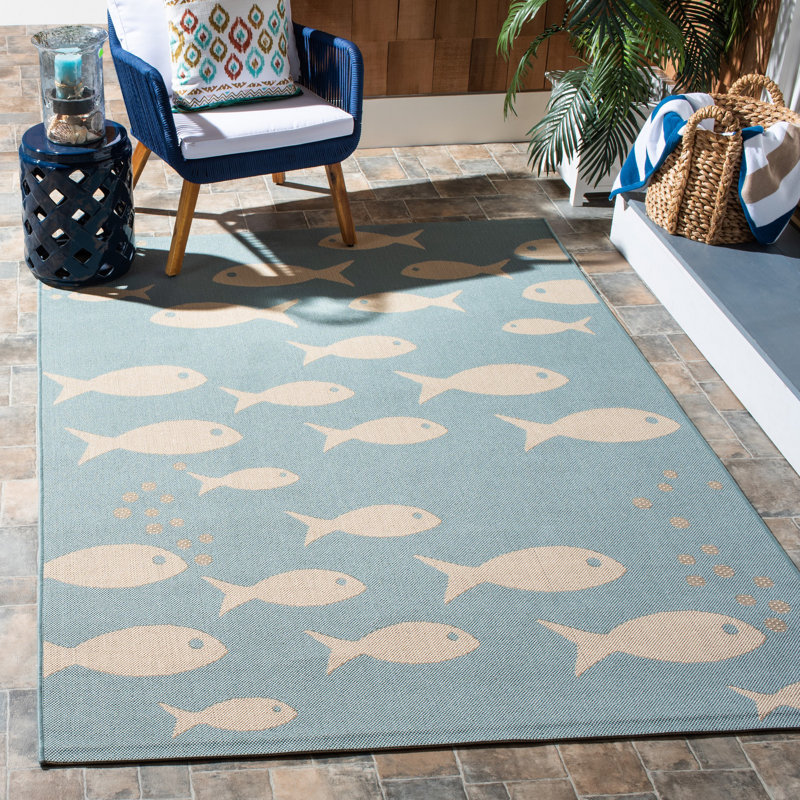 Paugh Performance Animal Print Indoor/Outdoor Area Rug, Rectangle 9' x 12'