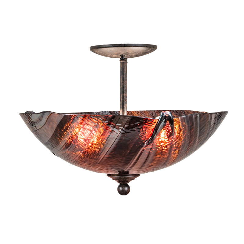 Glass Semi Flush Mount