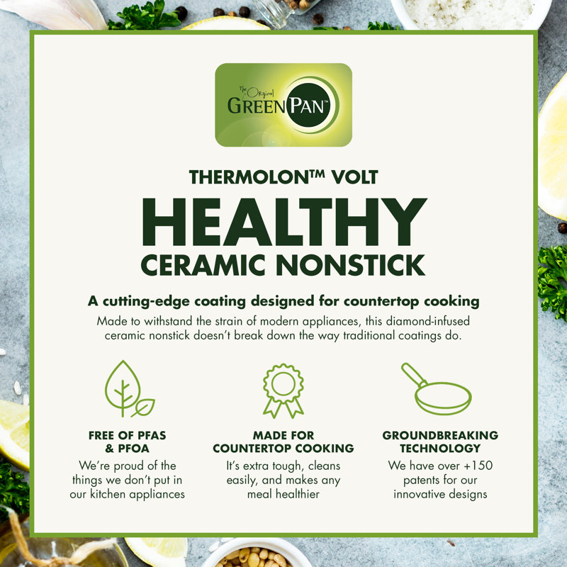 GreenPan Bistro 2-Square Waffle Maker