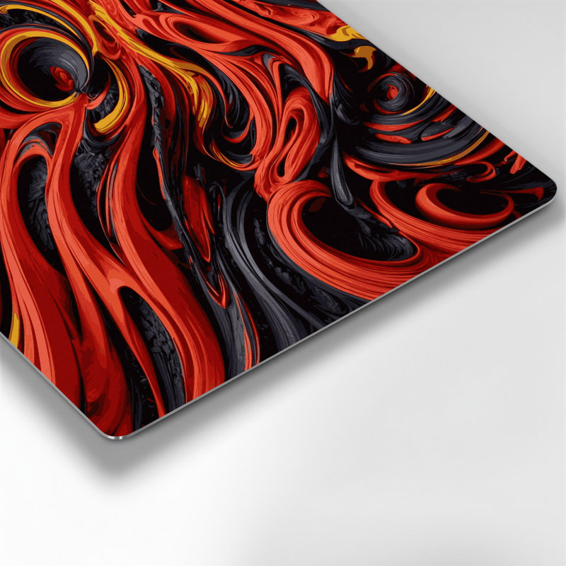 «Biomorphic Abstraction 84», art mural en métal noir, H 16 po x l 16 po