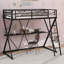 Lit mezzanine pour lit simple avec bureau intégré et échelle