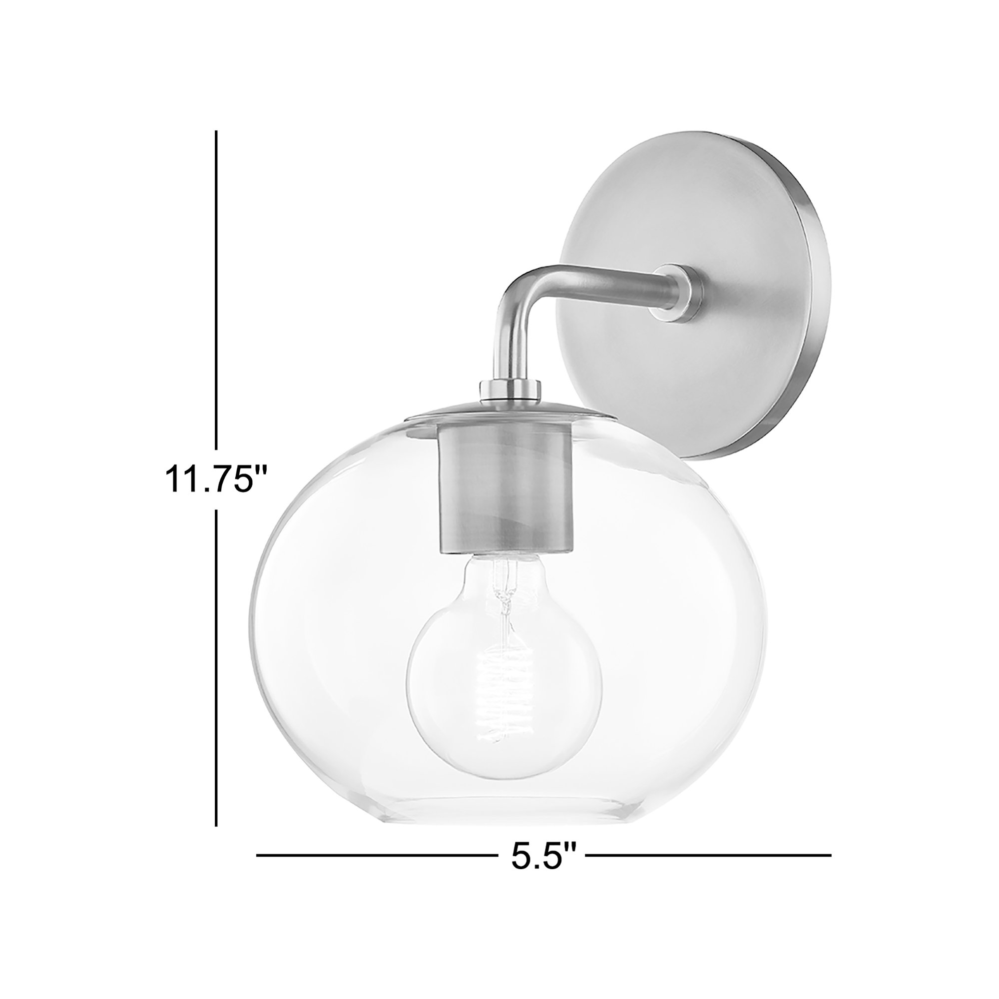 Margot 1 Light Wall Sconce, Aged Brass