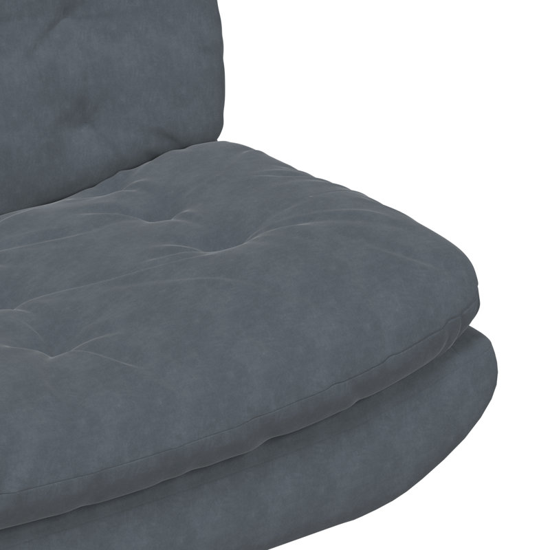 Fauteuil de détente pivotant vidaXL gris foncé 63 x 75 x 76 cm