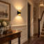 1-Light Gold Flush Mounted Sconce