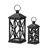 Wood and Metal Indoor and Outdoor Tabletop Lanterns (Set of 2)-544898220