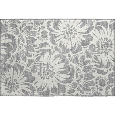 Premium Machine Washable Cerrito AMF551 Gray Rug