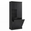 Armoire de salle de bain avec tablettes réglables, grand panier rabattable et armoire fermée-237657741