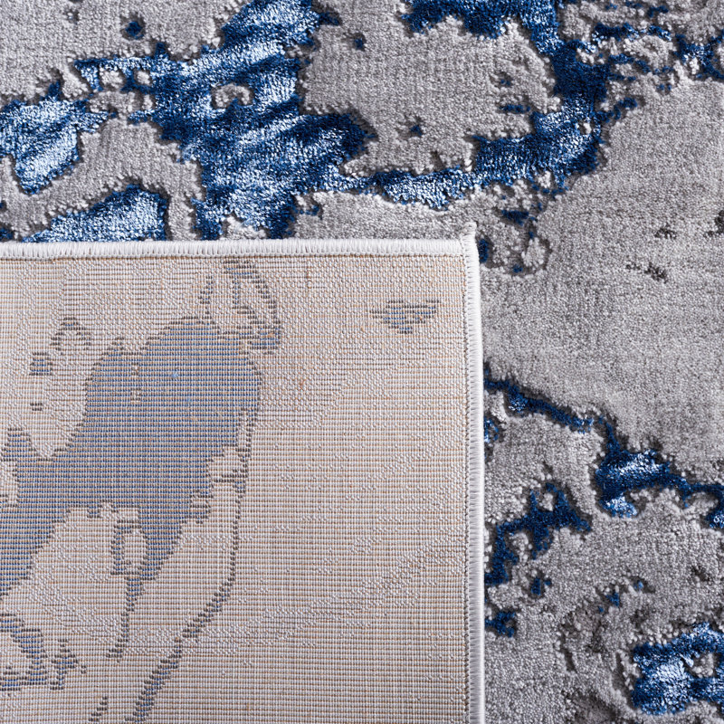Tapis à motif abstrait Poppy-Louise, Rectangle 8 pi x 10 pi