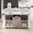 Kitchen Island With Trash Can Storage Cabinet, Kitchen Cart With Drop Leaf, Spice Rack, Towel Rack And Drawer, Rolling Kitchen Island On Wheels With Adjustable Shelf, White-522892430