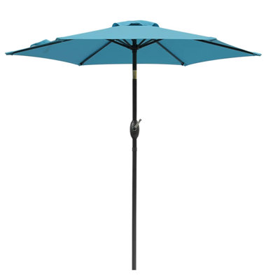 7.5 Feet Market Umbrella With Crank Lift & Tilt, Uv-Resistant Canopy For Pool, Backyard & Patio (Without Base)