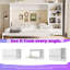 Grand lit escamotable avec compartiments de rangement, base de lit murale, lit plateforme pliable avec tiroir et tablettes UnaAlba-1611990428