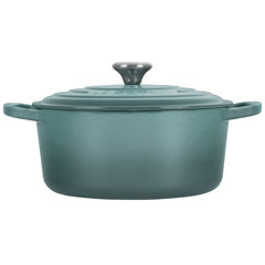 Le Creuset 7.5 QT Round Dutch Oven Signature Soup Cast Iron # 32 RHONE New  Color