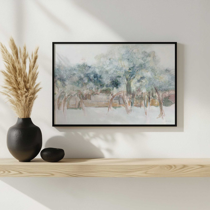Bending Trees by Stellar Design Studio Art Print, Silver, 18 W x 12 H, Framed Print