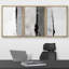 "Minimal Landscape Pastel" noir et blanc, gris, images neutres, impression sur toile, 3 pièces-94434107-94434105