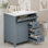Meuble-lavabo autoportant avec lavabo, 3 tiroirs et tablette réglable