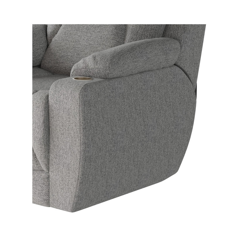 Fauteuil inclinable près du mur pour homme, Argent argent, Mélange de polyester