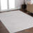 Wolcott Modern Minimalist Pinstripe High-Low Dark Silver/White Rug-767501921