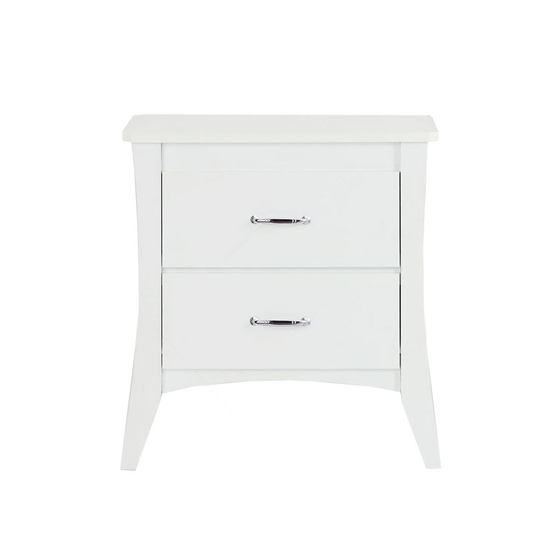 Table de chevet en bois aggloméré avec 2 tiroirs