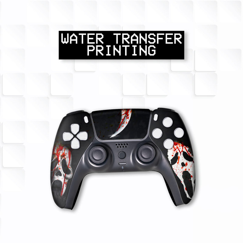 Scrrream 5 contrôleur PS-5 personnalisé sans fil compatible avec la console Play-Station 5 de BCB Controllers | Fièrement personnalisé aux États-Unis avec une impression permanente par HYDRO-DIP (PAS JUSTE UNE PEAU)