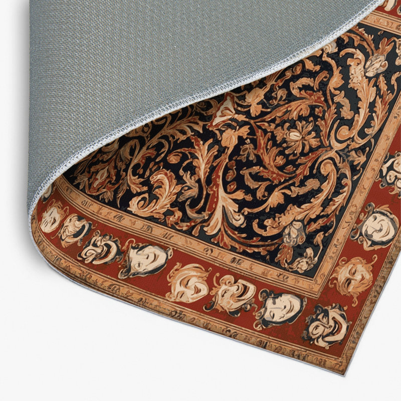French Brown Indoor and Outdoor Area Rug, Rectangle 2' x 3'