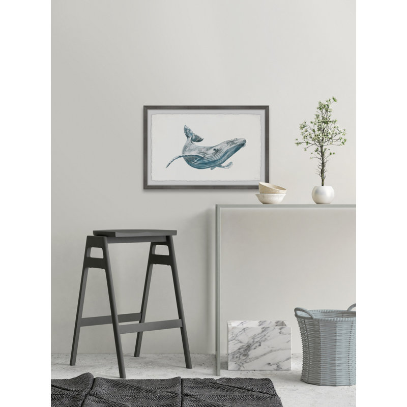 The Big Whale by Parvez Taj - Single Picture Frame Painting, 38 cm H x 45 cm W