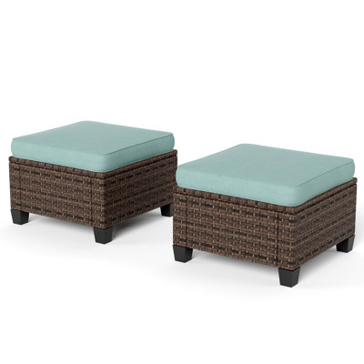 Repose-pieds d'extérieur avec coussin Gerburg
