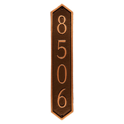 Piedmont 4-Line Wall Address Plaque