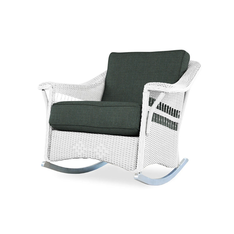 Nantucket Outdoor Rocker Chair, White, Demo Oatmeal