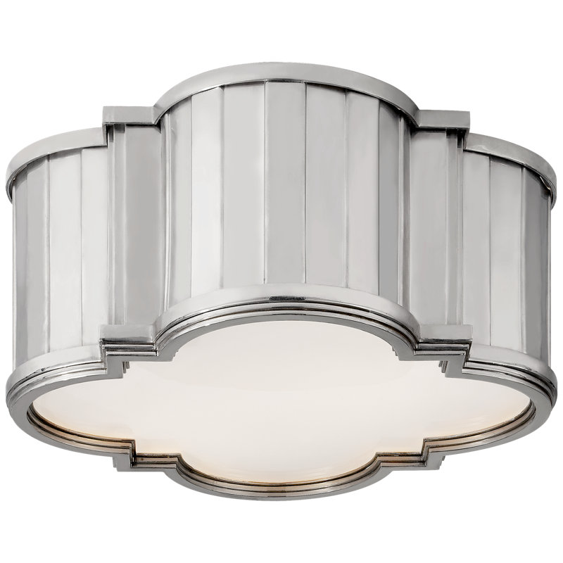 Thomas O'Brien Tilden Small Flush Mount, Polished Nickel