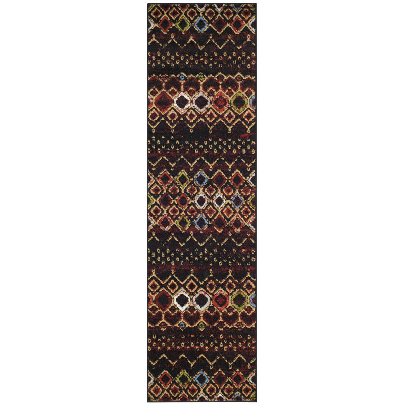 Tapis géométrique Poarch Performance, Tapis de couloir 2 pi 3 po x 16 pi