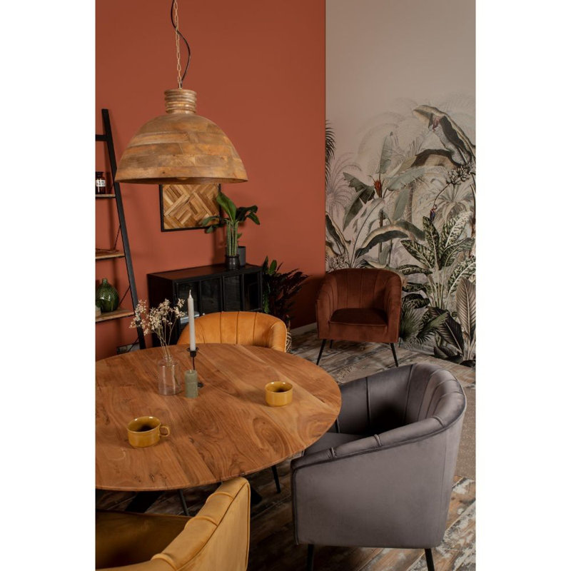 Nickolette Solid Wood Table Top, Natural, 3cm H x 120cm W x 120cm D