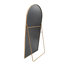 Arched Aluminum Alloy Framed Full Length Mirror with Stand Large Wall Mirror-86983843