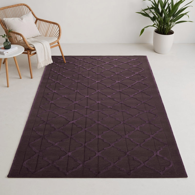 Tapis noir intérieur et extérieur Trellis, Rectangulaire 3 pi x 5 pi
