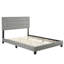 Base de lit plateforme tapissier en similicuir avec tête de lit réglable et système de soutien à lattes robustes Roma - aucun sommier requis-1345607097-1345607098